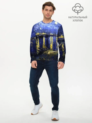 Мужской лонгслив базовый / Морской причал