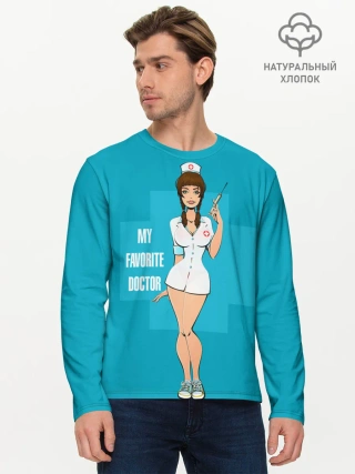 Мужской лонгслив базовый / Sexy nurse