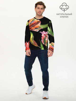 Мужской лонгслив базовый / Тюльпан