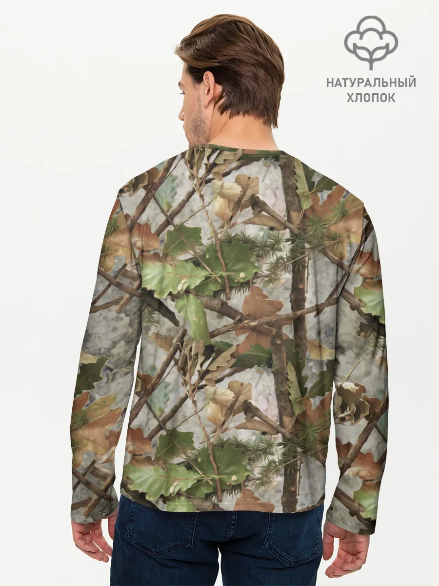 Мужской лонгслив базовый / Камуфляж