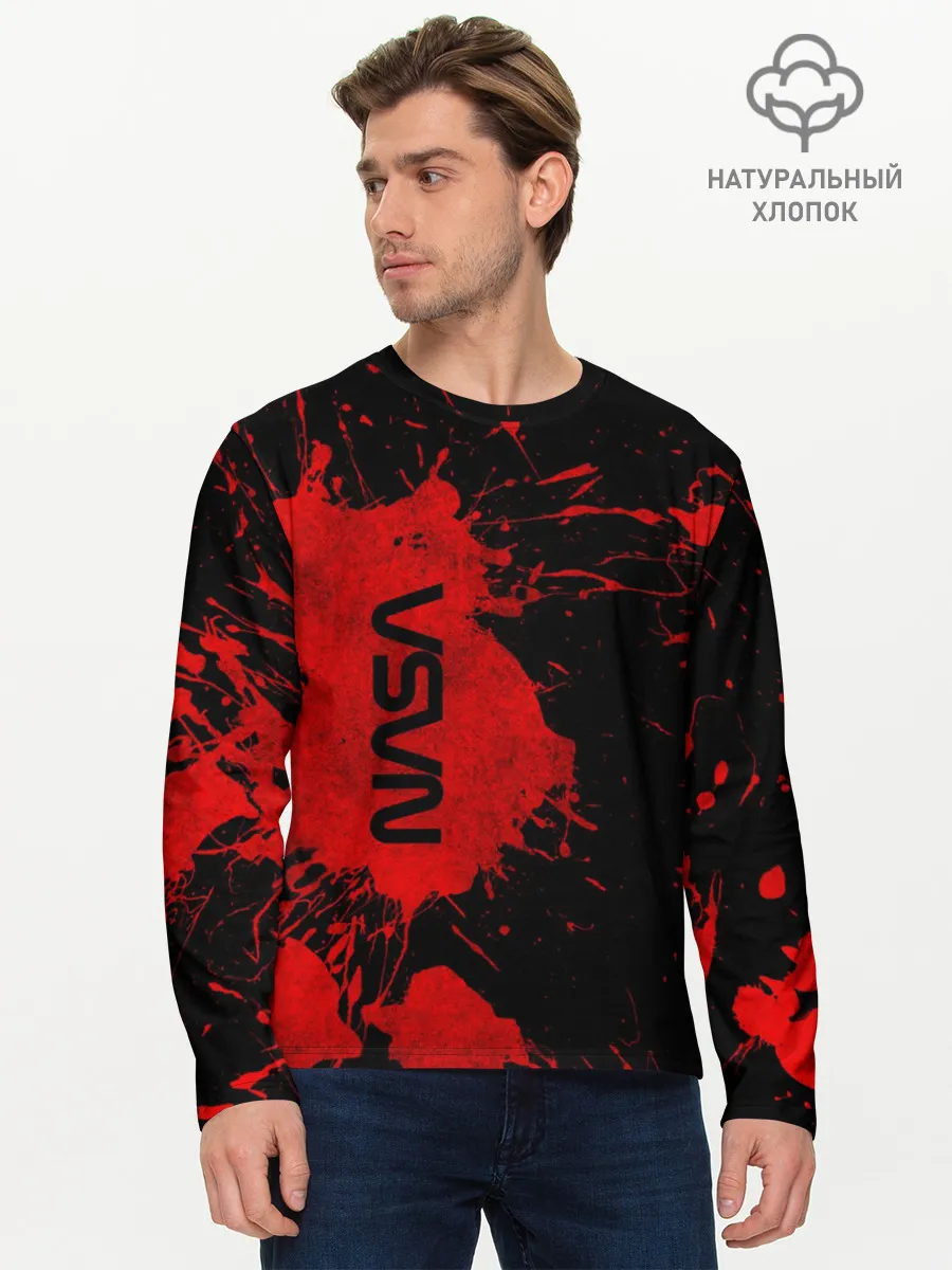 Мужской лонгслив базовый / NASA