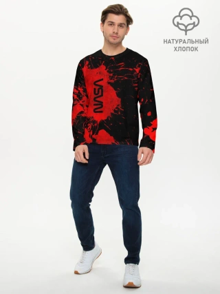 Мужской лонгслив базовый / NASA