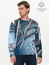 Мужской лонгслив базовый / Металлические ноты