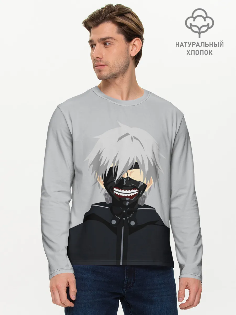 Мужской лонгслив базовый / Kaneki Ken в маске