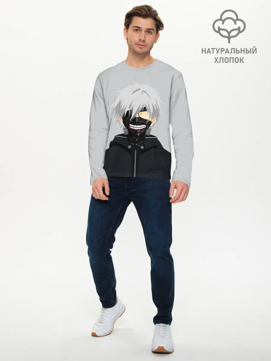 Мужской лонгслив базовый / Kaneki Ken в маске