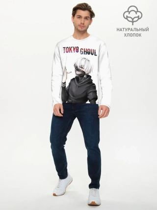 Мужской лонгслив базовый / Kaneki Ken в профиль