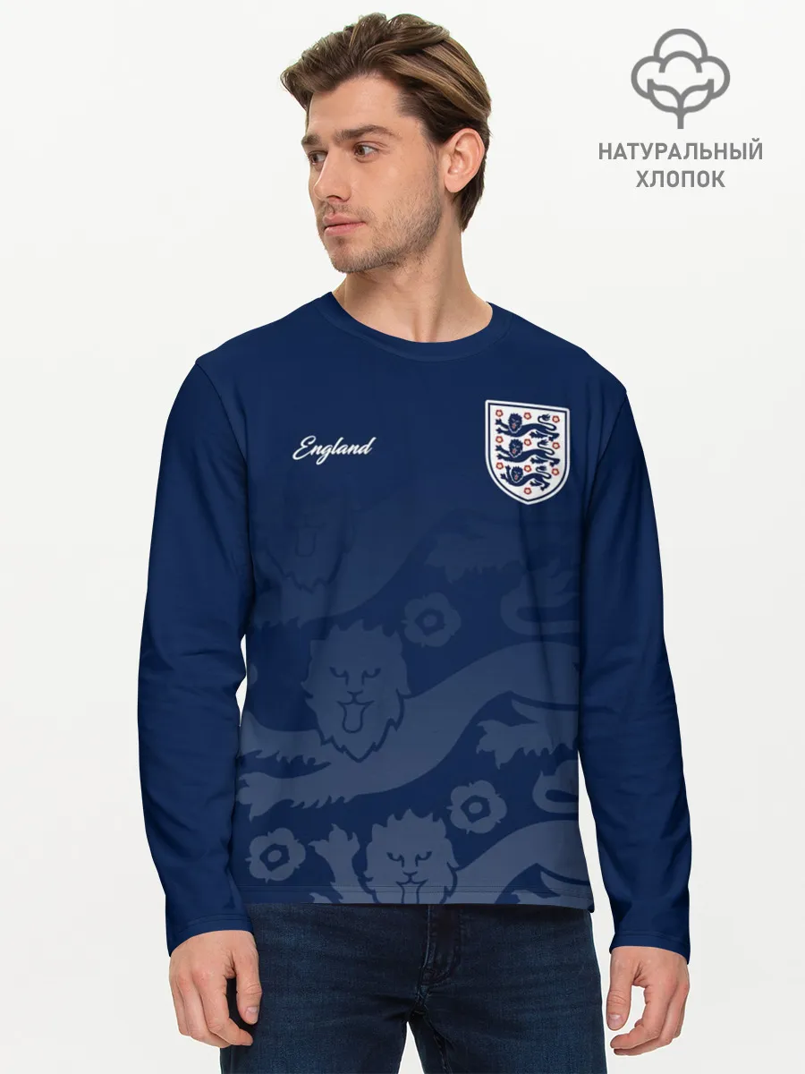 Мужской лонгслив базовый / Сборная Англии
