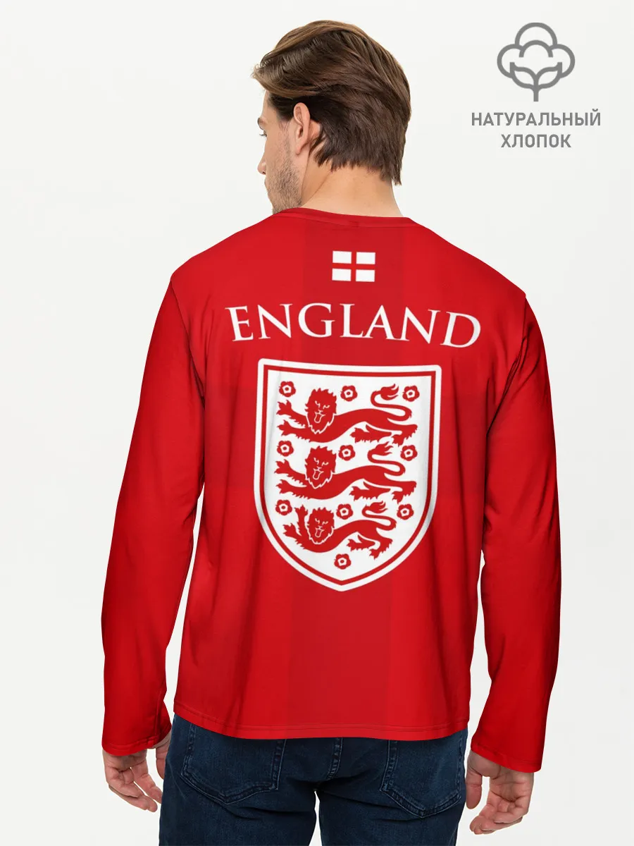Мужской лонгслив базовый / Сборная Англии