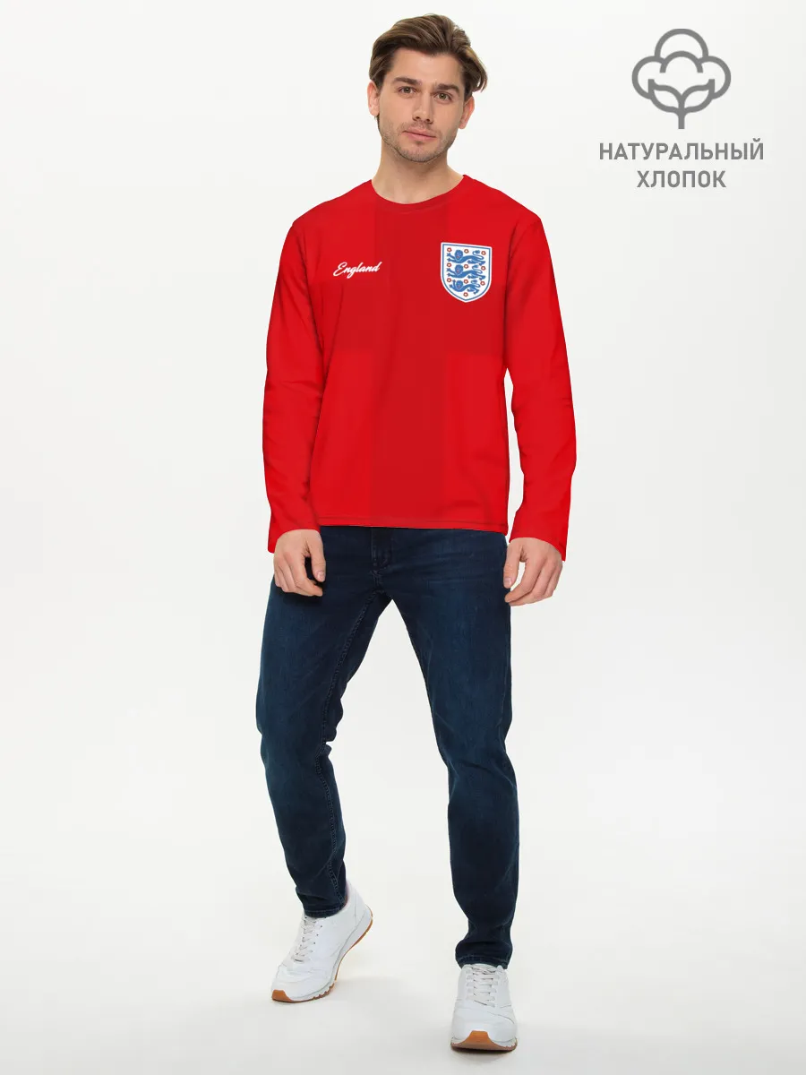 Мужской лонгслив базовый / Сборная Англии