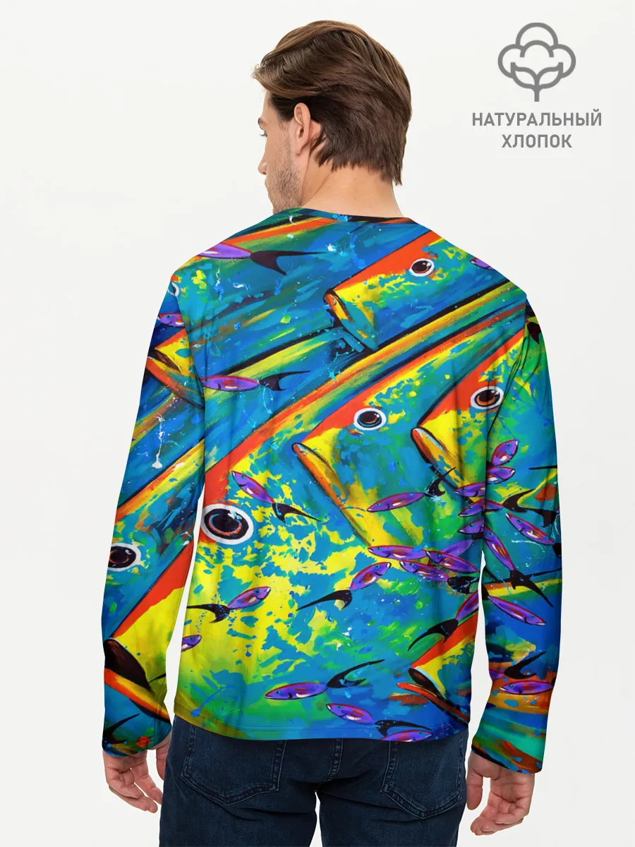 Мужской лонгслив базовый / Рыбы