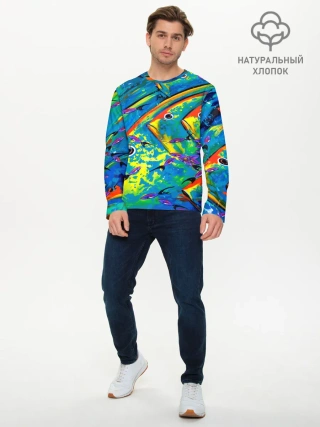 Мужской лонгслив базовый / Рыбы