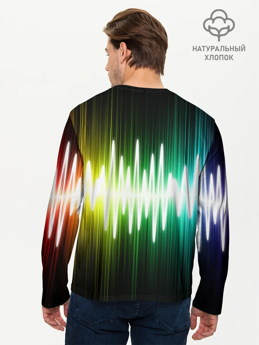 Мужской лонгслив базовый / music