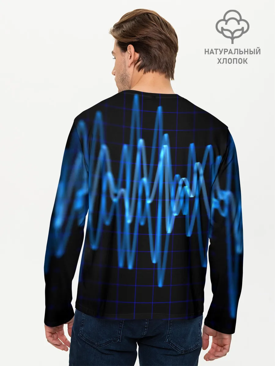 Мужской лонгслив базовый / Электро стиль