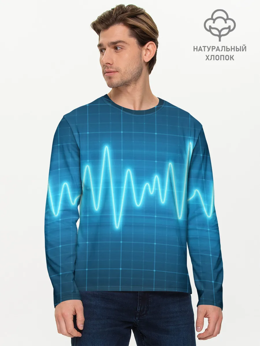 Мужской лонгслив базовый / music line