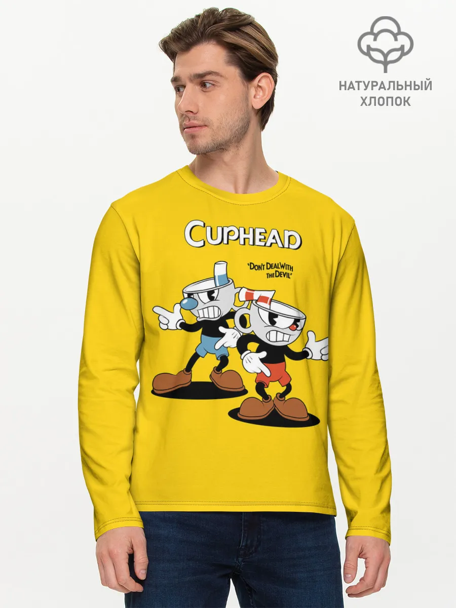 Мужской лонгслив базовый / Cuphead