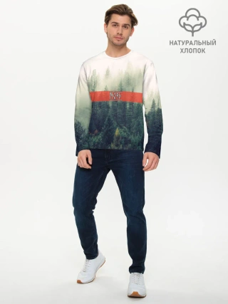 Мужской лонгслив базовый / Северный лес
