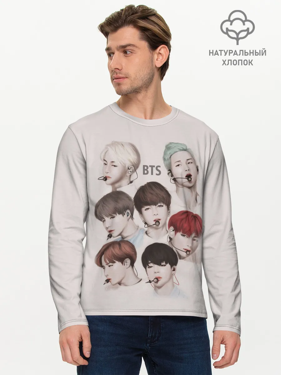 Мужской лонгслив базовый / BTS