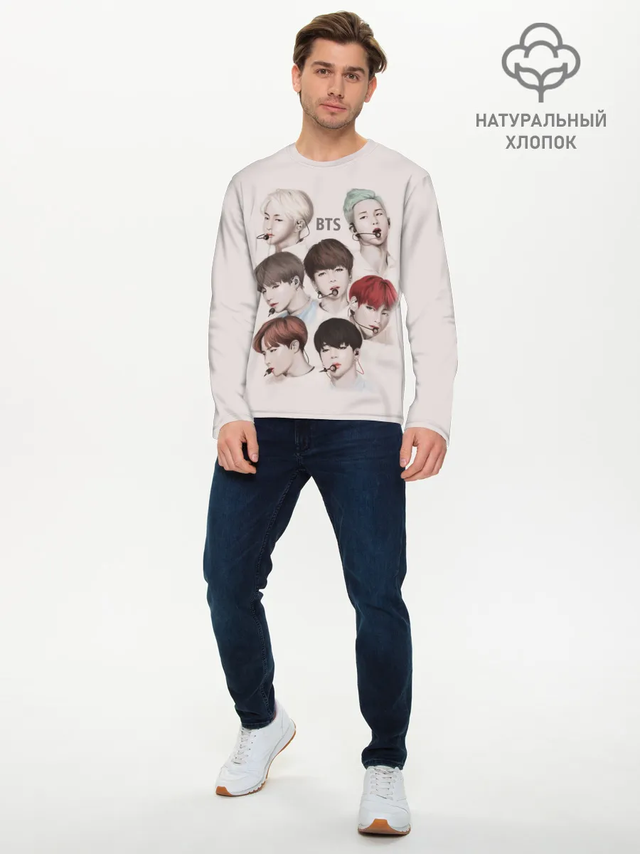 Мужской лонгслив базовый / BTS