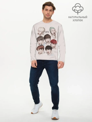 Мужской лонгслив базовый / BTS
