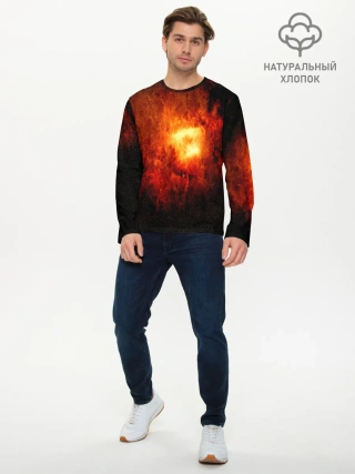 Мужской лонгслив базовый / Черная дыра