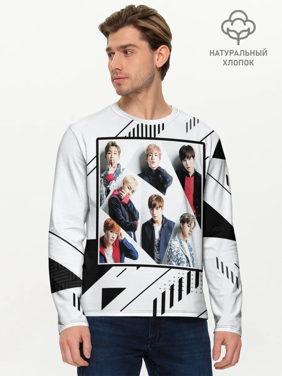 Мужской лонгслив базовый / BTS