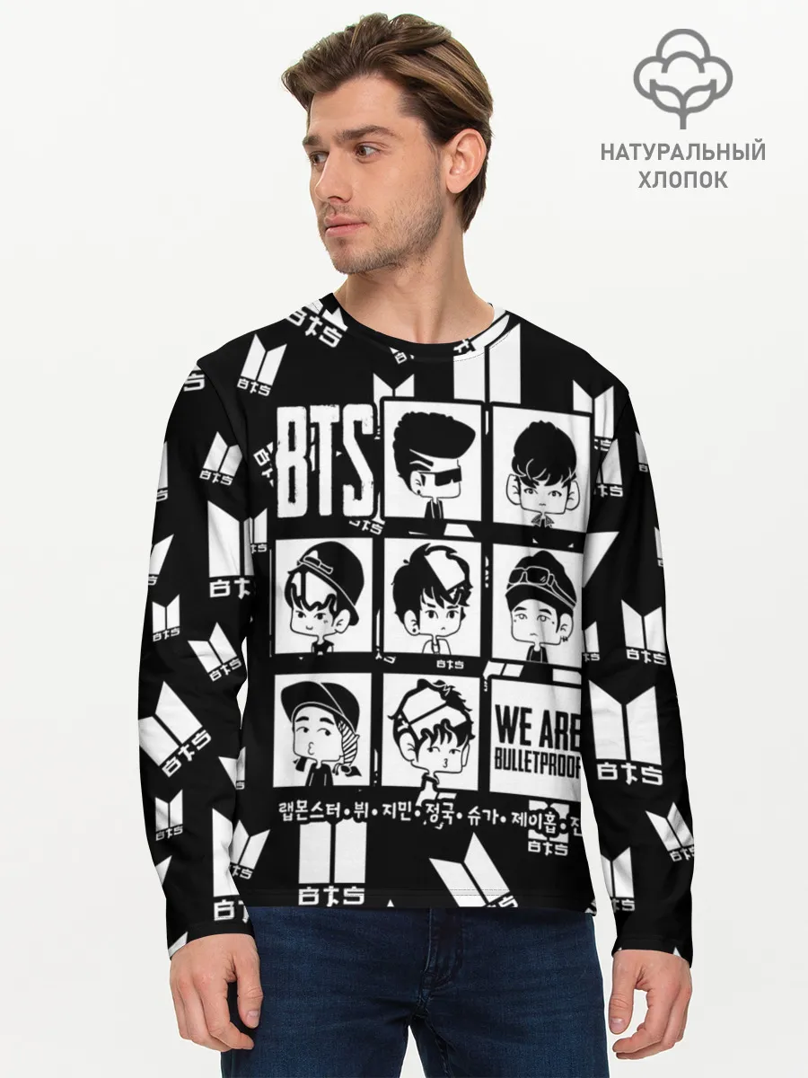 Мужской лонгслив базовый / BTS WE ARE BULLETPROOF