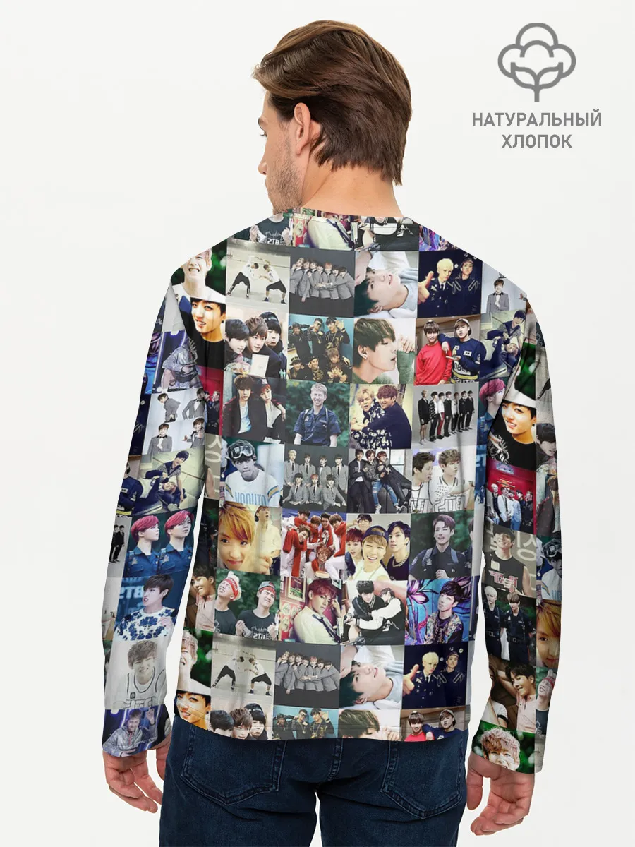 Мужской лонгслив базовый / BTS Collage