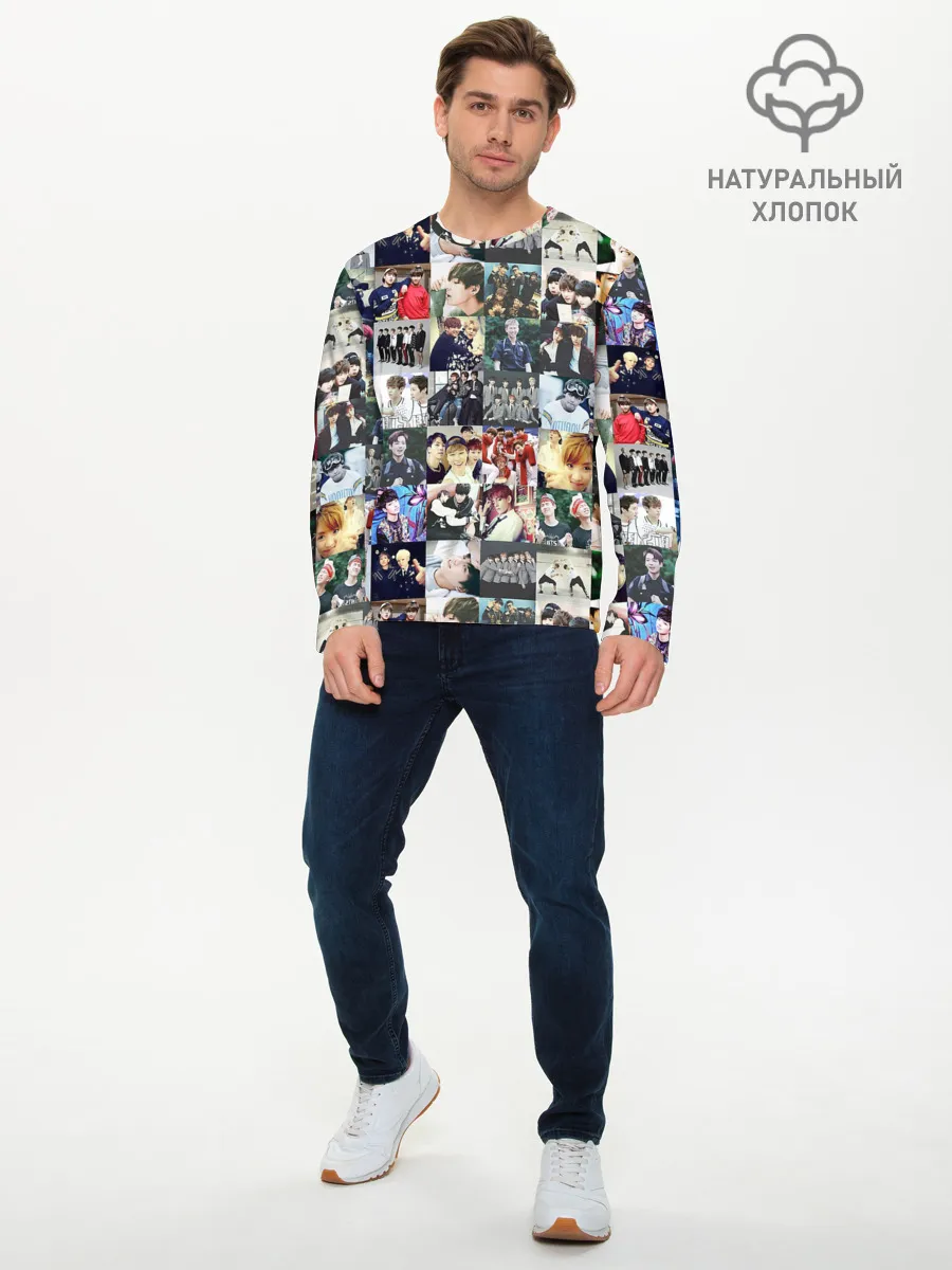 Мужской лонгслив базовый / BTS Collage