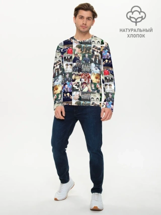 Мужской лонгслив базовый / BTS Collage