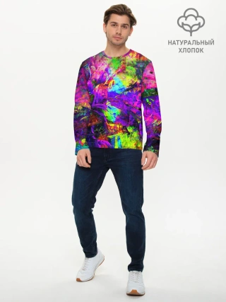 Мужской лонгслив базовый / Буйство цвета