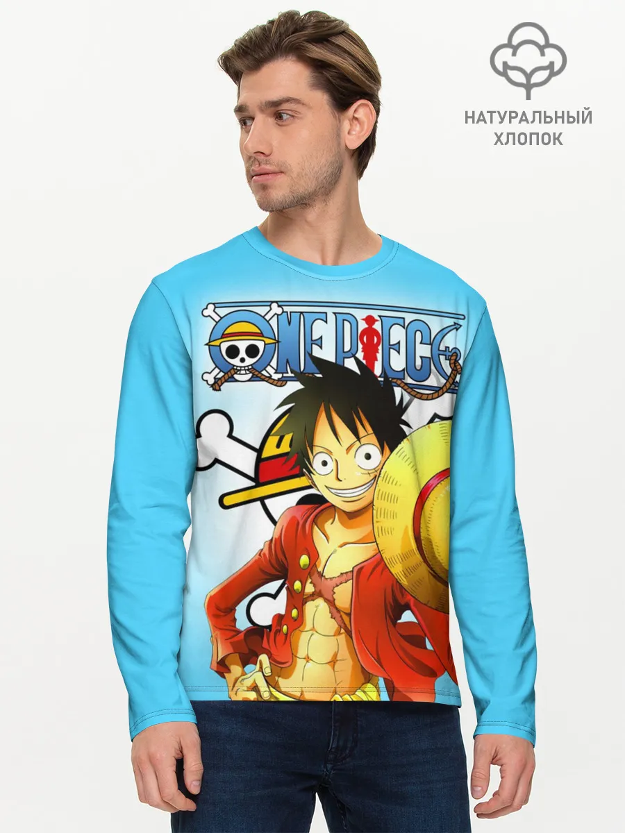 Мужской лонгслив базовый / One Piece шляпа