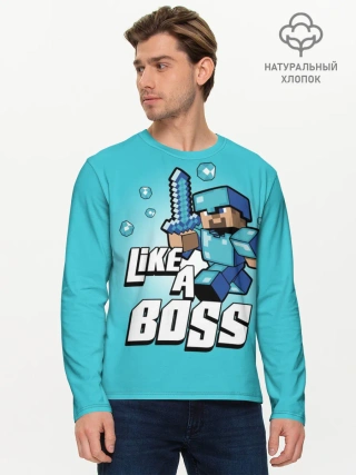 Мужской лонгслив базовый / Майнкрафт