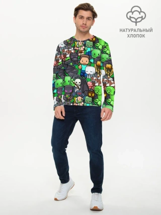 Мужской лонгслив базовый / Майнкрафт