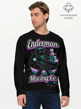 Мужской лонгслив базовый / Майнкрафт, Эндермен