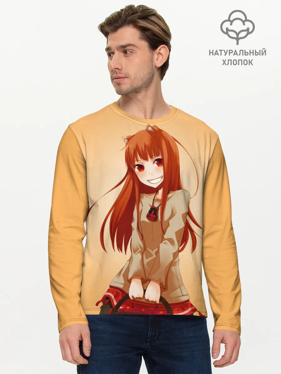 Мужской лонгслив базовый / Волчица и пряности