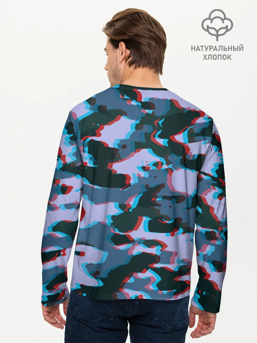 Мужской лонгслив базовый / Камуфляж