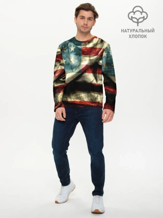 Мужской лонгслив базовый / USA 3D