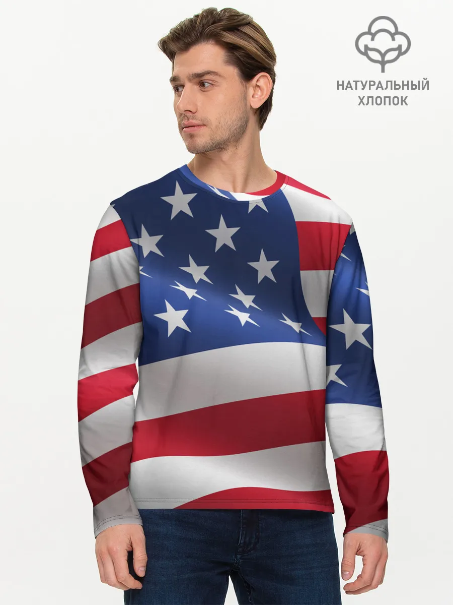 Мужской лонгслив базовый / USA