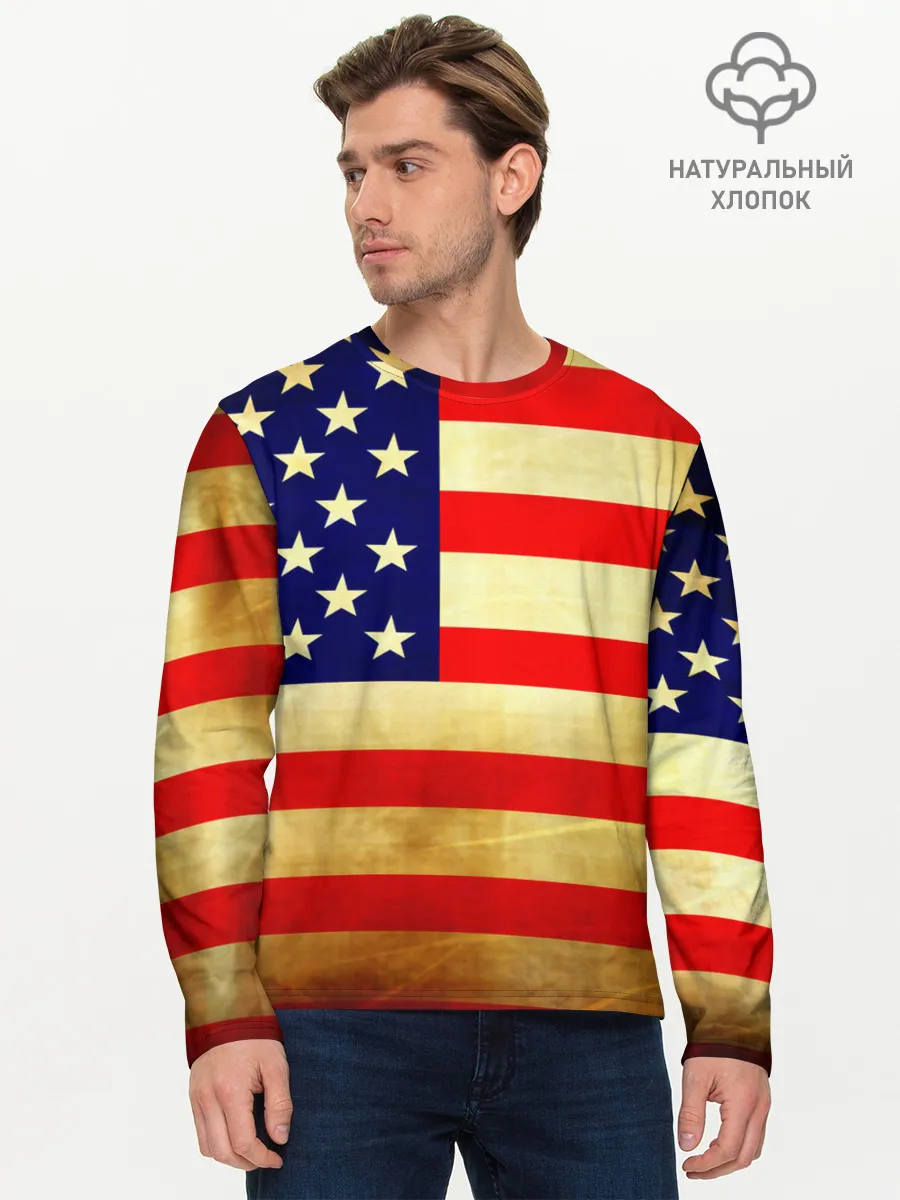 Мужской лонгслив базовый / USA