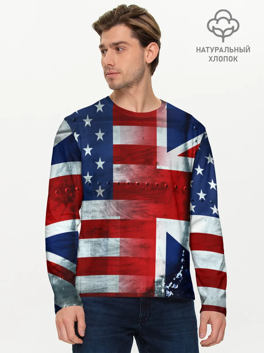 Мужской лонгслив базовый / Англия&Америка