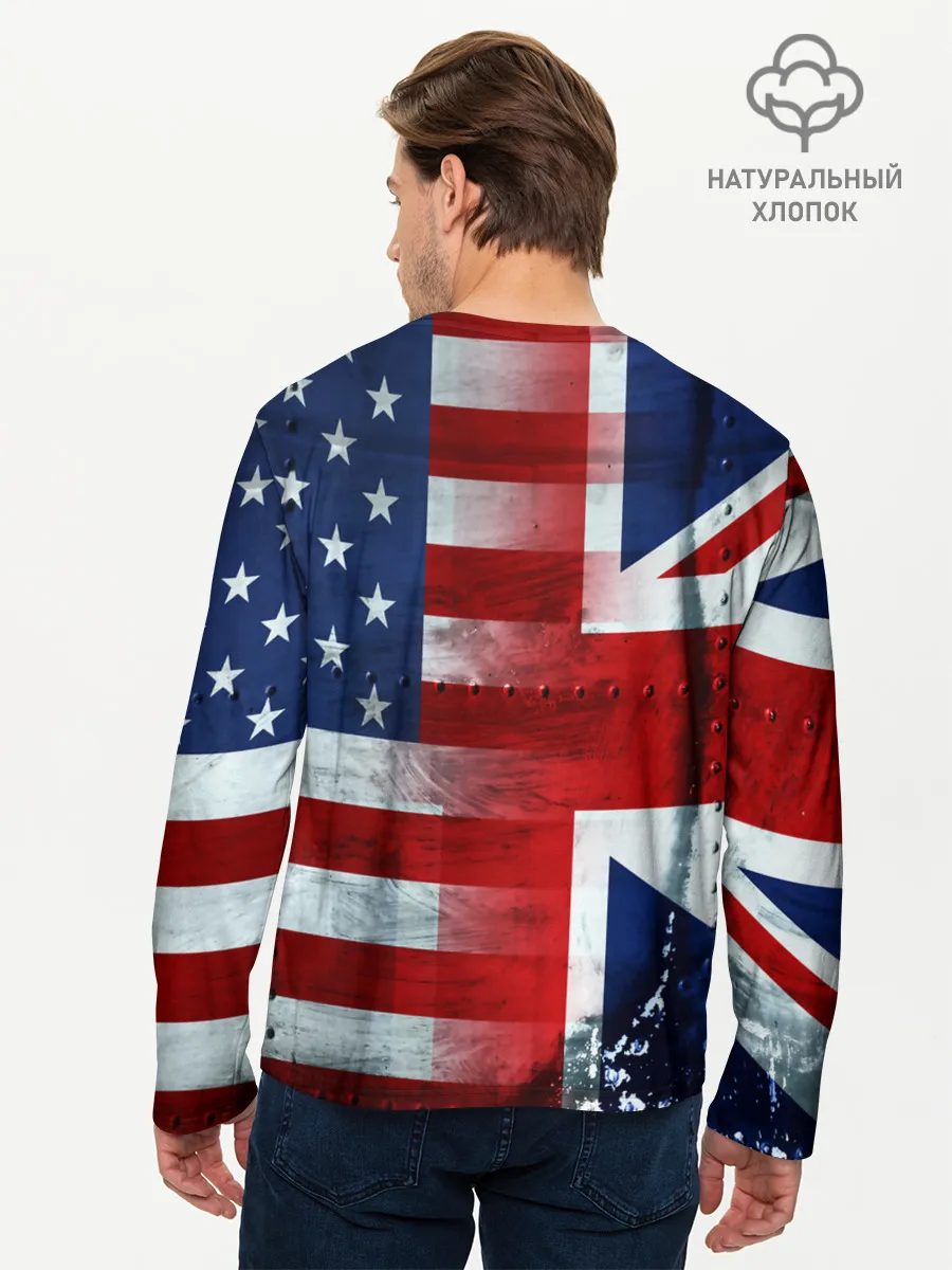 Мужской лонгслив базовый / Англия&Америка