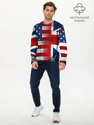 Мужской лонгслив базовый / Англия&Америка