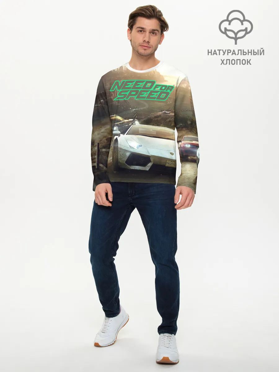 Мужской лонгслив базовый / Need for Speed