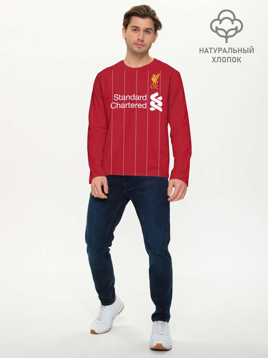 Мужской лонгслив базовый / Liverpool home 19-20