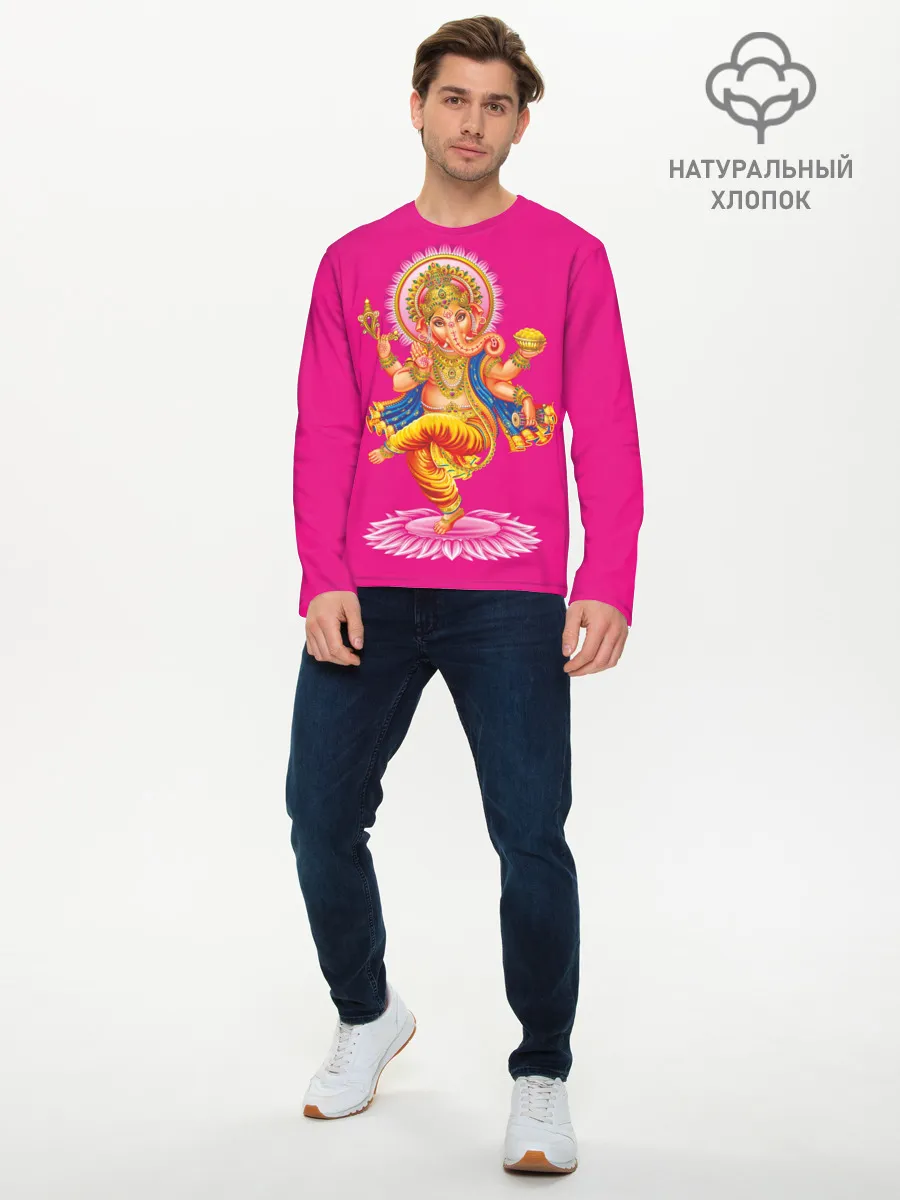 Мужской лонгслив базовый / Ганеша