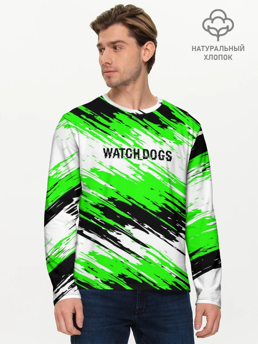 Мужской лонгслив базовый / Watch Dogs
