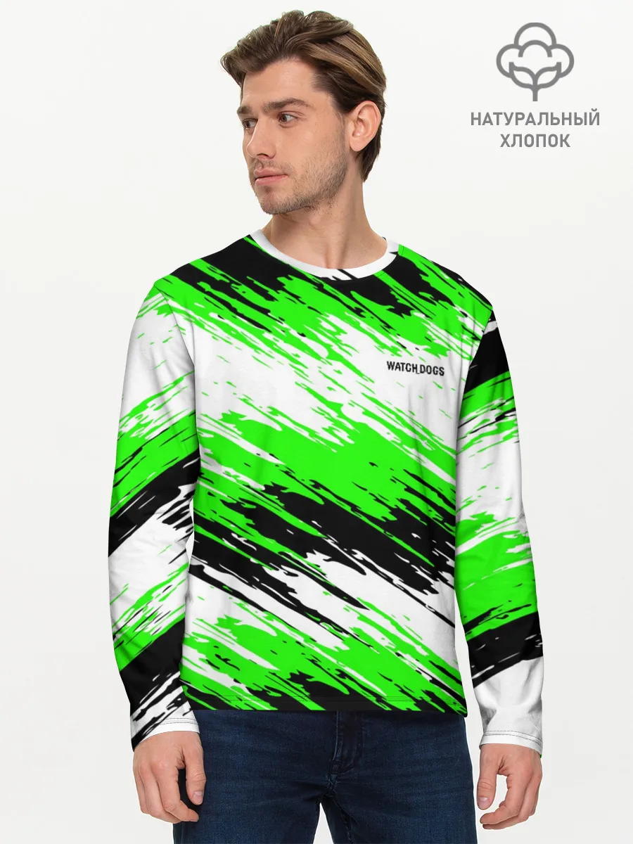 Мужской лонгслив базовый / Watch Dogs