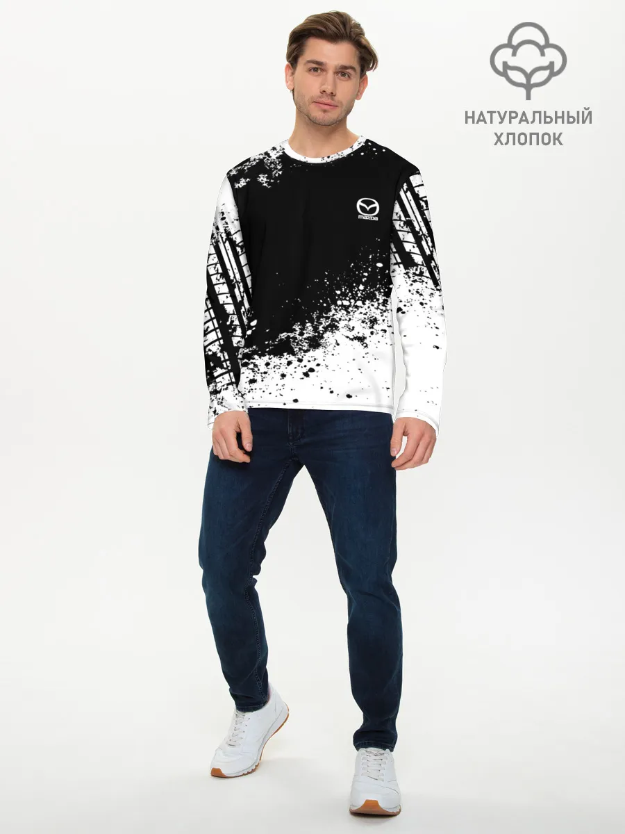 Мужской лонгслив базовый / Mazda brand motors