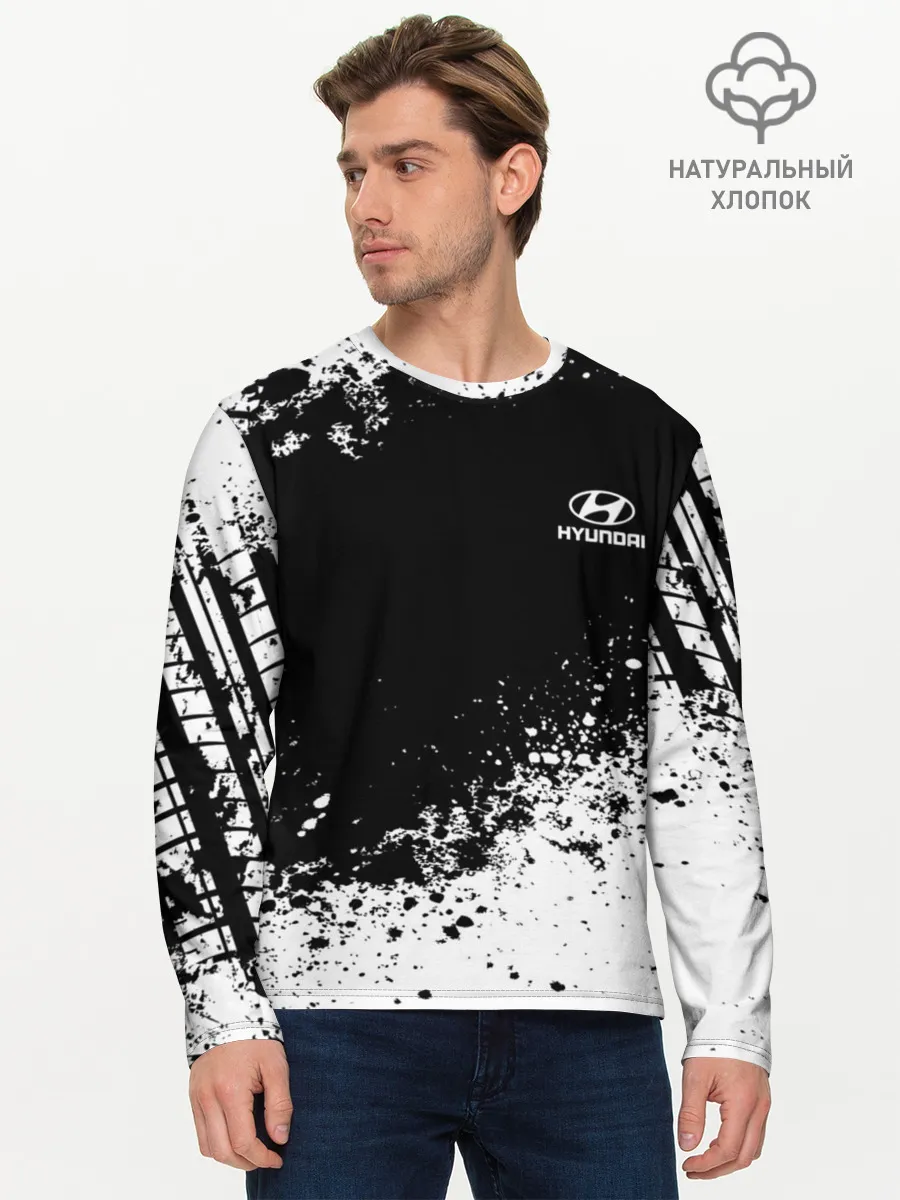 Мужской лонгслив базовый / Hyundai brand motors