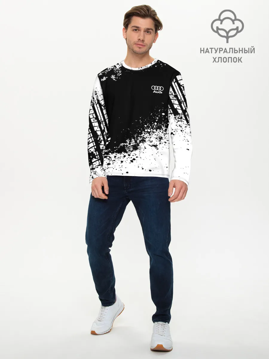 Мужской лонгслив базовый / Audi brand motors
